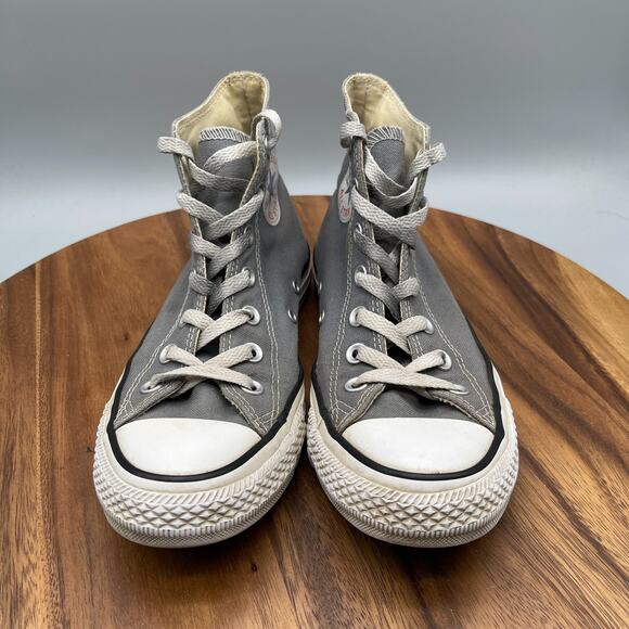 Converse All Star Chuck Taylor Shoes Womens 7.5 Gray Hi Top Casual Skate Sneaker - Picture 2 of 8